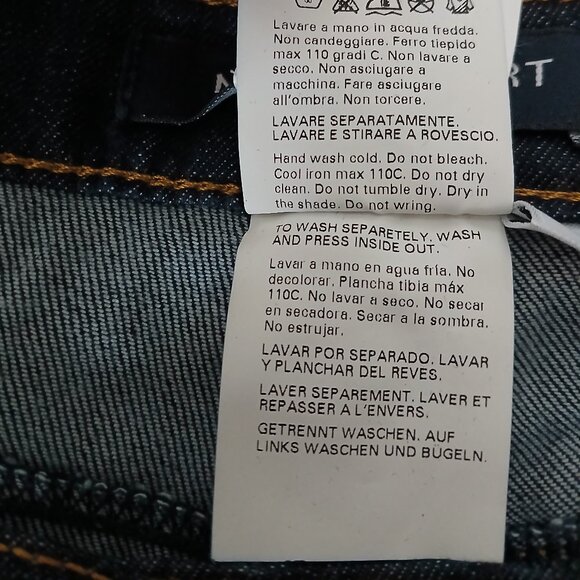 Marina Rinaldi Sport Jeans Size 25 US 16 Dark Wash Indigo Mid Rise Wide Leg - Picture 9 of 10